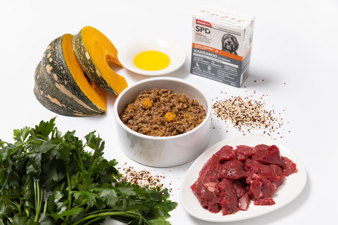 SPD Air Dried Kangaroo Ingredients Prime100 single protein dog food