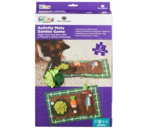 This snuffle mat has 3 levels of challenge, and all help reduce dog separation anxiety