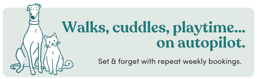 Set up a repeat booking for your pet: https://www.madpaws.com.au